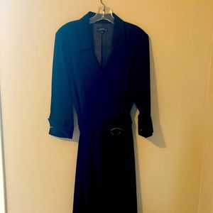 TAHARI black dress with belt